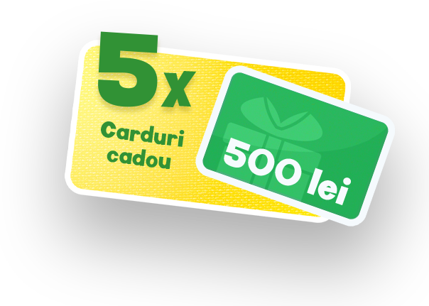 5x Carduri cadou 500 lei
